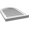 Ekena Millwork Round Top Surface Mount PVC Gable Vent: Functional, w/ 2"W x 2"P Brickmould Sill Frame, 18"W x 28"H GVPRT18X2803SF - alternate 3